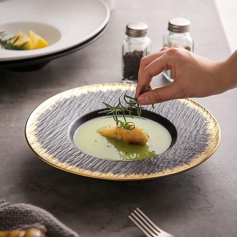 Matte Ceramic Spaghetti Serving Plates