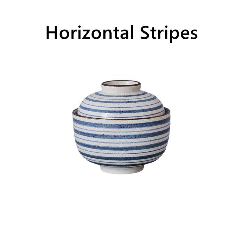 Japanese Handcrafted Ceramic Rounded Bowl With Lid - MASU