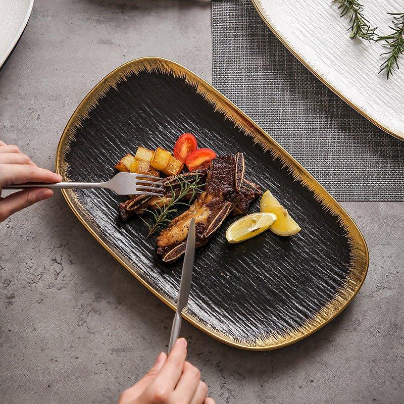 Matte Ceramic Rectangular Serving Plates