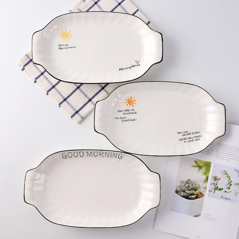 Honeymoon Ceramic Breakfast Plates