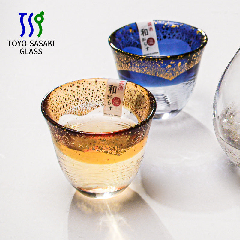 Toyo Sasaki Kogei Gold Foil Sake Glasses