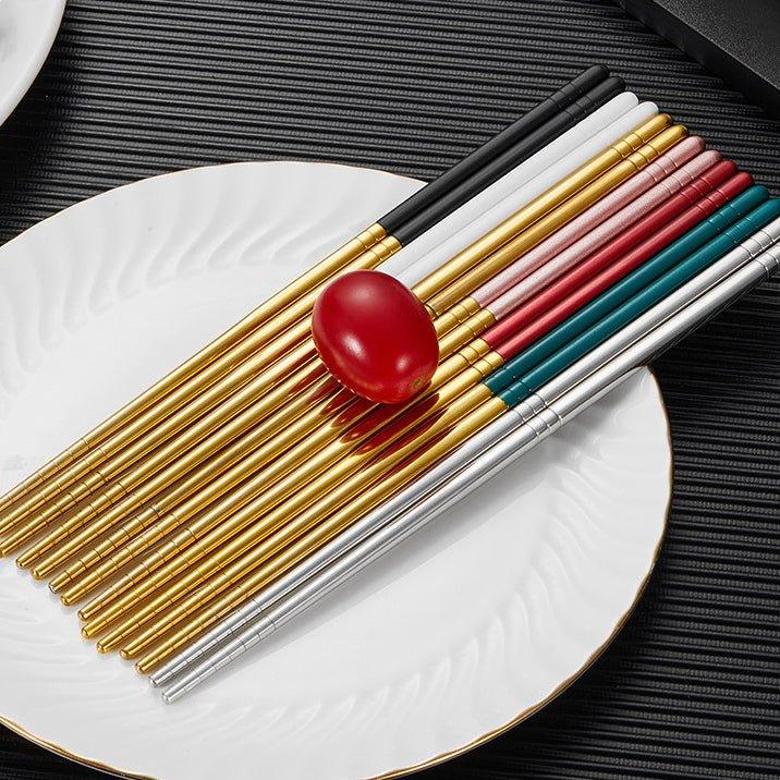 Stainless Steel Pointed Handle Utensil Gift Sets (Chopsticks Edition)