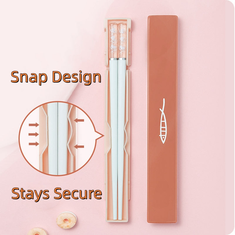 Bunny Bite Children Chopsticks With Carrying Case