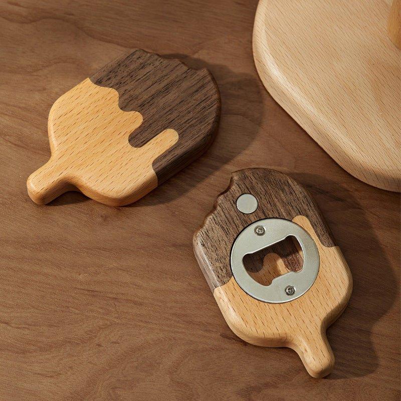 Handcrafted Popsicle Shaped Wooden Beer Bottle Opener