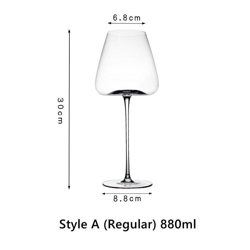 Crystal Glass Red Stem Burgundy Glasses - MASU