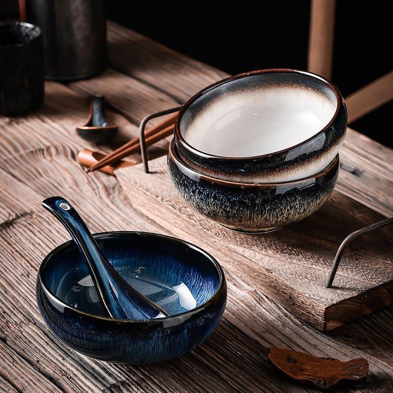 Japanese Gloss Glazed Ceramic Bowls