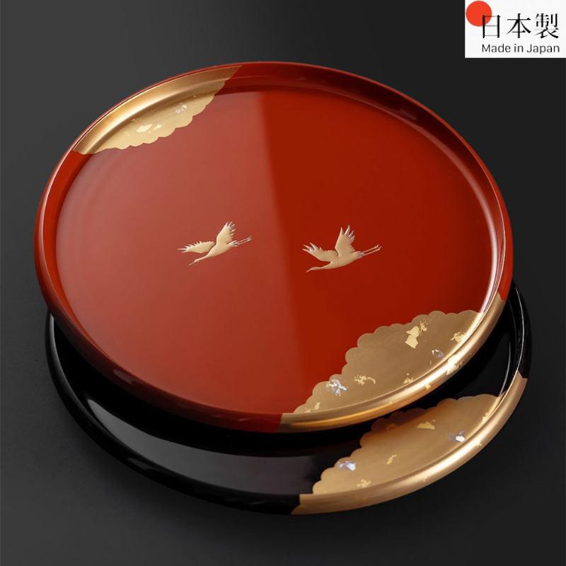 Yamanaka Shikki Circular Cranes Resin Tray