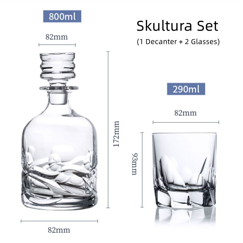 Davinci Italian Whisky Glasses With Decanter Sets